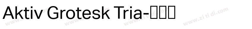 Aktiv Grotesk Tria字体转换